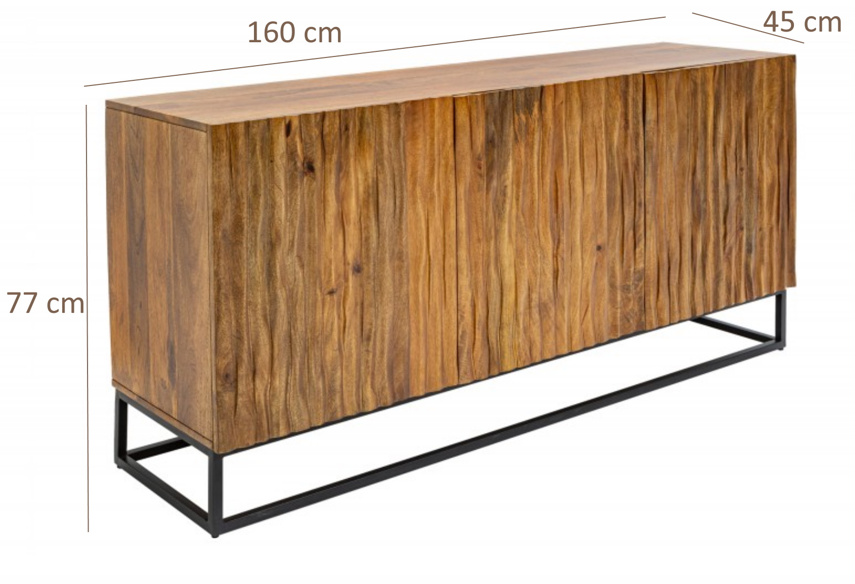 komoda z drewna mango vendeta, komoda drewniana 160 cm, wymiary
